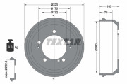 94027000 Brzdový bubon TEXTAR