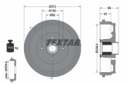 94038900 Brzdový bubon TEXTAR