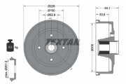 94041100 Brzdový bubon TEXTAR