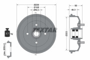 94042600 Brzdový bubon TEXTAR