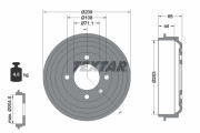 94049500 Brzdový bubon TEXTAR