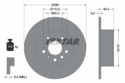 92075703 Brzdový kotúč Shoe Kit Pro TEXTAR