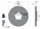 92093700 Brzdový kotúč TEXTAR