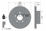 93191100 Brzdový kotúč TEXTAR