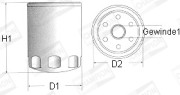 C165/606 Olejový filter CHAMPION