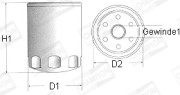 F123/606 Olejový filter CHAMPION