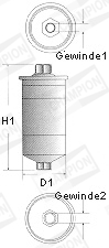 L203/606 Palivový filter CHAMPION