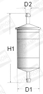 L206/606 Palivový filter CHAMPION