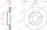 563227JC Brzdový kotúč JURID