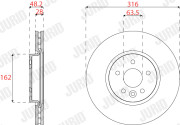 563304JC Brzdový kotúč JURID