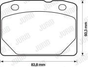 571202J Sada brzdových platničiek kotúčovej brzdy JURID