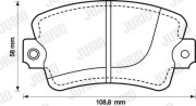 571246J Sada brzdových platničiek kotúčovej brzdy JURID