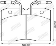 571325J Sada brzdových platničiek kotúčovej brzdy JURID