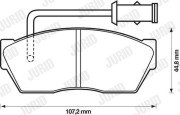 571386J Sada brzdových platničiek kotúčovej brzdy JURID