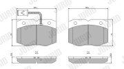 571416J Sada brzdových platničiek kotúčovej brzdy JURID