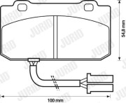 571461J Sada brzdových platničiek kotúčovej brzdy JURID
