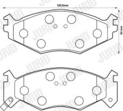 571514J Sada brzdových platničiek kotúčovej brzdy JURID