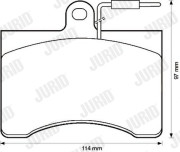 571895J Sada brzdových platničiek kotúčovej brzdy JURID
