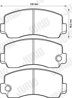 572300J Sada brzdových platničiek kotúčovej brzdy JURID
