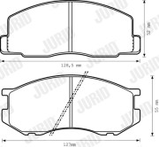 572303J Sada brzdových platničiek kotúčovej brzdy JURID