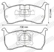 572320J Sada brzdových platničiek kotúčovej brzdy JURID