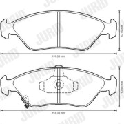 572531J Sada brzdových platničiek kotúčovej brzdy JURID
