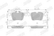 573609J Sada brzdových platničiek kotúčovej brzdy JURID