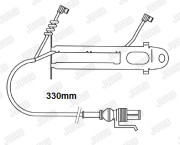 587056 Výstrażný kontakt opotrebenia brzdového oblożenia JURID