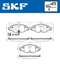 VKBP 80018 E Sada brzdových platničiek kotúčovej brzdy SKF
