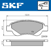VKBP 80037 Sada brzdových platničiek kotúčovej brzdy SKF