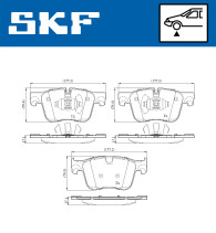 VKBP 80085 Sada brzdových platničiek kotúčovej brzdy SKF