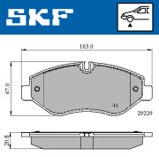 VKBP 80089 Sada brzdových platničiek kotúčovej brzdy SKF