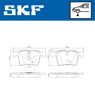 VKBP 80103 Sada brzdových platničiek kotúčovej brzdy SKF