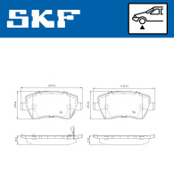 VKBP 80128 A Sada brzdových platničiek kotúčovej brzdy SKF