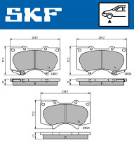 VKBP 80135 A Sada brzdových platničiek kotúčovej brzdy SKF
