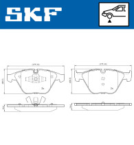 VKBP 80159 Sada brzdových platničiek kotúčovej brzdy SKF