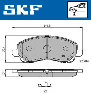 VKBP 80169 A Sada brzdových platničiek kotúčovej brzdy SKF