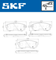VKBP 80175 A Sada brzdových platničiek kotúčovej brzdy SKF