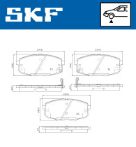 VKBP 80183 A Sada brzdových platničiek kotúčovej brzdy SKF