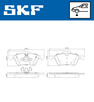 VKBP 80205 Sada brzdových platničiek kotúčovej brzdy SKF