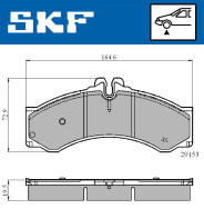 VKBP 80251 Sada brzdových platničiek kotúčovej brzdy SKF