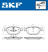 VKBP 80269 E Sada brzdových platničiek kotúčovej brzdy SKF