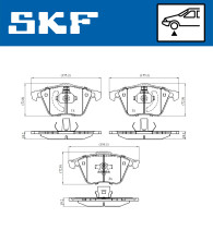 VKBP 80272 Sada brzdových platničiek kotúčovej brzdy SKF