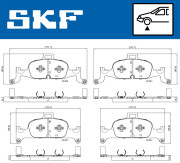 VKBP 80277 Sada brzdových platničiek kotúčovej brzdy SKF