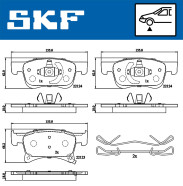 VKBP 80301 A Sada brzdových platničiek kotúčovej brzdy SKF