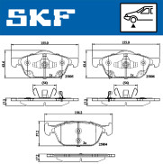 VKBP 80320 A Sada brzdových platničiek kotúčovej brzdy SKF