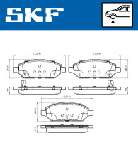 VKBP 80367 A Sada brzdových platničiek kotúčovej brzdy SKF