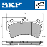 VKBP 80370 Sada brzdových platničiek kotúčovej brzdy SKF