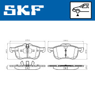 VKBP 80385 Sada brzdových platničiek kotúčovej brzdy SKF