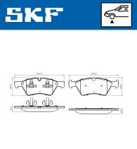 VKBP 80402 Sada brzdových platničiek kotúčovej brzdy SKF